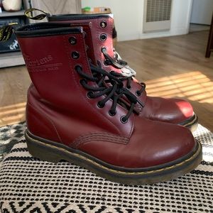 Burgundy Doc Marten Boots
